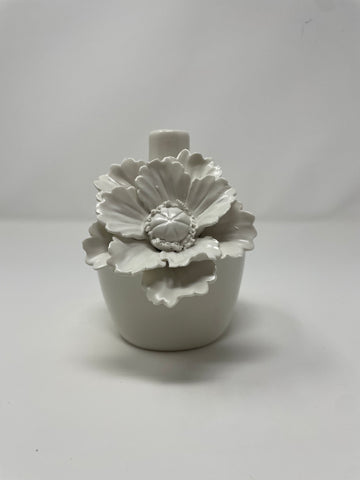 Medium White Flower Vase