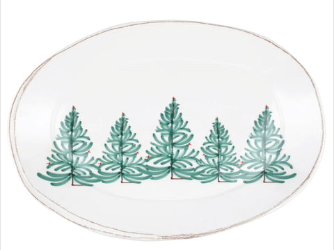 Melamine Holiday Lastra Oval Platter