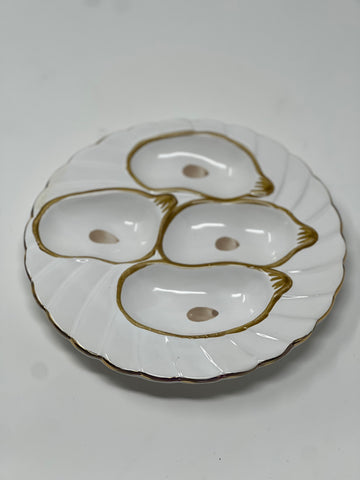 Hand-Painted Oyster Plates