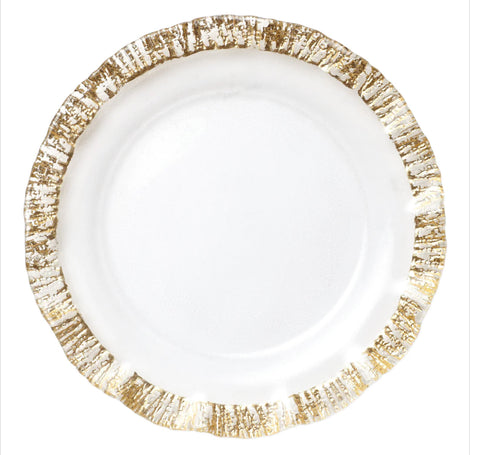 Rufalo Gold Glass Charger Plate