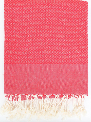 Red Honeycomb Fouta Towel