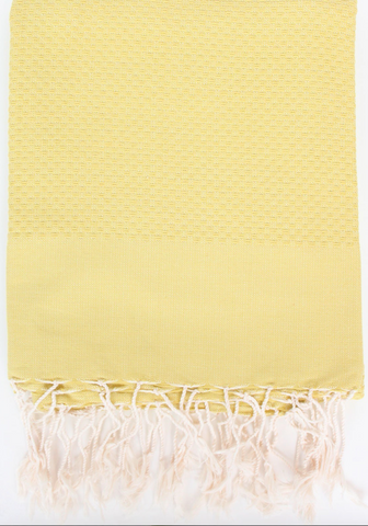 Yellow Honeycomb Fouta Towel