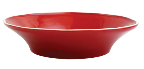 Chroma Red Shallow Bowl
