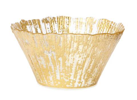 Rufolo Glass Gold Small Deep Bowl